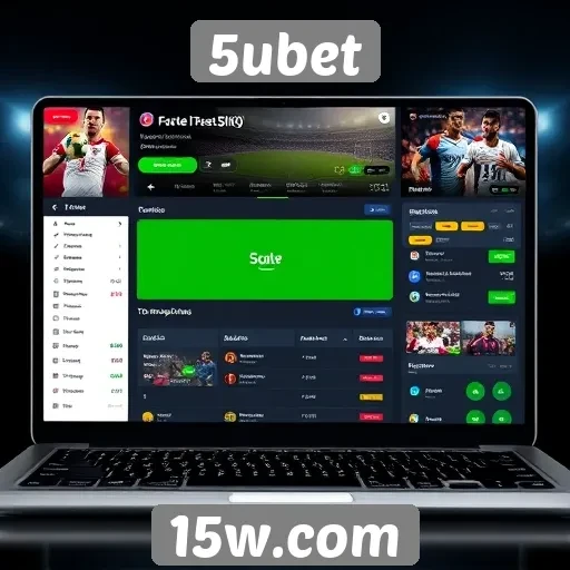 Interface do usuário e navegação em 5ubet